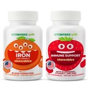 Kinder Eisen 10mg + Vitamin C Chewables + Elderberry + Zink + C Chewables Bundle