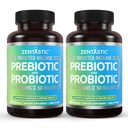 Zentastic Probiotics & Prebiotics Supplement - 50 Billion CFU - für Männer & Frauen Immun- & Verdauungs-Gesundheit - 16 Strains - Regal Stabil - 120 Delayed Release Veggie Capsules