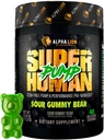 ALPHA LION Superhuman Pump Pre Workout Powder, Nootropic Caffeine & Stim Free Preworkout Supplement, Nitric Oxide Booster, Muscle Gainer, Energy & Focus (42 Portionen, Sour Gummy Bear)