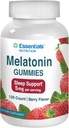 NLMUBR LUCKSIT PsinzmkMelatonin Gummi für Erwachsene von Essentials Nutrition | Melatonin 5 mg Supplement | Vegetarische Gummi | Berry Flavor - 120 Count