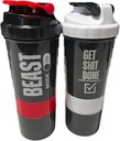 Generische Protein Shaker Bottle - ShakePro16oz BPA-freie Shaker Bottle mit Leak-Proof Storage für Pulver/Pills - Ideal für Fitness und Fitness