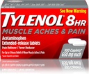 Tylenol 8 Hour Muscle Aches & Schmerz Acetaminophen Tabletten für Muskel- & Gelenkschmerzen, 100 ct