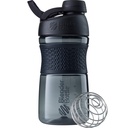 BlenderBottle SportMixer Shaker Bottle Perfekt für Protein Shakes und Pre Workout, 20-Ounce, Schwarz