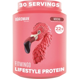 BIRDMAN Fitmingo Vegan Protein Pulver mit Inositol, Collagen Boosters, Hyaluronsäure und Vitamine | Low Carb, Dairy Free, Low Calorie | 23g Plant Based Blueberry Protein Pulver mit Myo-Inositol