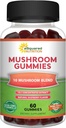 aSquared Nutrition Mushroom Gummies - 10x Complex Supplement - Lions Mane, Turkey Tail, Reishi, Cordyceps, Chaga - Energie, Fokus, Immununterstützung für Herren & Frauen - Ersetzen Sie Pulver, Kapseln & Pillen