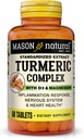 Mason Vitamins Turmeric Complex mit Vitamin D3 und Magnesium Tabletten, 60 Zähler
