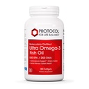Protokoll Ultra Omega-3-500mg EPA & 250mg DHA - Fish Oil for Brain Support, Heart & Nervous System Health* - EPA DHA Omega Supplement - Non-GMO & Halal - 180 Softgels