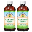 Lily Of The Desert Organic Aloe Vera Juice 2-Pack – Inner Fillet, Natural Gut & Digestive Unterstützung, Stomach Relief, 32 Fl Oz Ea