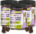 Dog Urinary Tract Infection Treatment, Bladder & Kidney-Unterstützung für Hunde, Leistungsstarke Pet Care, Natürliche weiche Käse mit Cranberry & Glucosamine, Made in USA, Chicken Flavor, 90 Count, 3 Pack