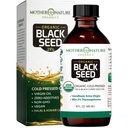 Mutter Natur USDA Organic Black Seed Oil – Kalt gepresst, Unrefined & Vegan Nigella Sativa, High Thymoquinone (2%+), Omega 3 6 9 für Immun-, Gelenk- und Herzunterstützung, Haar- & Haut, Non-GMO, 16oz