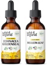 Wild & Organic Echinacea Goldenseal Tinkture 2 fl oz & Mullein Tinktur 2 fl oz