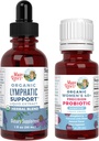 MaryRuth Organics Probiotic Digestion (Raspberry) für Frauen 40+ & Lymphatic Cleanse Drops | USDA Organic, Clean Label Project Verified® | Vitamins for Gut Health and Immunity | Vegan, Gluten Free