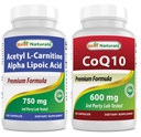 Best Naturals Acetyl L-Carnitine and Alpha Lipoic Acid 750 mg & CoQ10 600 mg