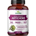 Zazze Extra Strength Artichoke 20:1 Extrakt, 9000 mg Stärke, 5% Caffeoylquinsäure, 150 Vegan Kapseln, 5 Monate Versorgung, Konzentrat und Standardisiert 20X Extrakt, Non-GMO und All-Natural