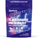 2vor Blackcurrant I All Natural Vegan Pre Workout, Caffeine Free I Clean Energy, Endurance, Recovery I Pre Workout Frauen und Männer I 20 Serviertasche I Informed Sports Certified