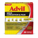 Advil Sinus Congestion and Pain, Sinus Relief Medicine, Pain Reliever und Fever Reducer mit Ibuprofen und Phenylephrine HCl - 50 Beschichtete Tabletten