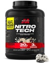 Muscletech Whey Protein Powder (Cookies & Cream, 4 Pfund) - Nitro-Tech Ultimate Muscle Building Formula mit Whey Protein Isolate - 30g Protein, 3g Creatine & 6.8g BCAA - Packaging May Vary