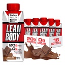 LABRADA NUTRITION - Lean Body RTD Whey Protein Shake, Günstig On-The-Go Meal Ersatz Shake für Männer & Frauen, 20 Gramm Protein – Zero Sugar, Lactose & Gluten Free, Schokolade (Pack von 16)