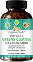 Super Greens Total Gut Health, Digestion & Colon Cleanse Supplement - All in One Organic Superfoods, Turmeric, Papaya, Chlorophyll, Moringa, Psyllium Husk, Triphala, Verdauungsenzyme – 60 Kapseln