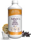 Buried Treasure Adult Daily Immune Wellness, 16oz mit Dose Cup, Elderberry Echinacea VIT-C Zink, Pilzmischung, natürliche Immun Booster
