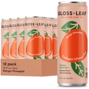 Gloss Blatt Collagen Iced Tea (Zero-Sugar, Mango-Pineapple): Schwarzer Tee mit Collagen Peptides Protein & Vitamin C, Beauty & Anti-Aging, 12 Fl Oz, 12 Pack