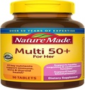 Nature Made Women's Multivitamin 50+ Tablets mit Vitamin D, 90 Count for Daily Nutritional Support
