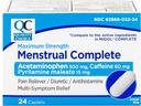 Qualität Wahl Menstrual Complete Max Strength Period Pain Relief, 500 mg Acetaminophen, 60mg Koffein, 15mg Pyrilamin Maleat, Cramps, Bloating, Kopfschmerzen. 24 Count.