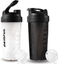 GEMFUL Shaker Bottle für Protein Mixes 28 oz BPA-Free Leak Proof Shaker Smothies Cups mit Sport Gym Mixer 2 Pack