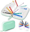 Wasser-Proof Pill Pouch Set, Wöchentliche Pille Organizer 2 Mal pro Tag, Pill Loose-Leaf Lagerung mit Farb-Coded Medizin Pouches, Wiederverwendbare Reisemedizin Organizer, Zippered Pill Organizer