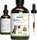 Pet Wellbeing Detox Gold für Hunde & Katzen - Gentle Detoxification & Elimination Support, Immunsystem Care, Nettle, Blessed Thistle - Veterinarian-Formulierte Kräuterergänzung 4 oz (118 ml)