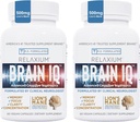 BrainIQ Nootropic Brain Ergänzungen für Gedächtnis und Fokus | Gedächtnis Ergänzung für Gehirn Gesundheit | Kognitive Ergänzung & Gedächtnis Pille mit Lion's Mane, L-Threonine & Kaffee Extrakt - 60 Zähler (Pack von 2)