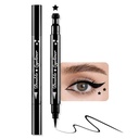 BINGBRUSH Doppelkopf Liquid Star Eyeliner Stamp Bleistift, Farben Blumen Herz Mond Formen Gesicht Briefmarken Make-up Bunte Wasserdicht Slim Gel Filz Spitze High Pigment Liquid Eyeliner (01#Star&Black)