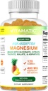 Vitamatic Sugar Free Magnesium Gummies - (Made with GLYCINATE, Citrate, TAURATE, Malate, & ASPARTATE) - 400 mg pro Servierung - 120 Gummie - fördert gesunde Entspannung, Muskel, Knochen, & Energieunterstützung