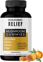Adaptogene 4-1 Pilz-Extrakt-Gummien für Fokus, Klarheit und Immununterstützung・mit Lion’s Mane, Shiitake, Chaga & Maitake・Vegan・Keto-Friendly・Tropical Citrus Flavor