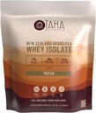 Taha Health & Nutrition Mocha Whey Protein Isolate Powder, 30g Protein, 7.9g BCAAs, 4.3g Leucine | Neuseeland Free-Range, Grass-Fed Dairy | Gluten-Free, Keto, Kosher | 2LB, 24 Portionen