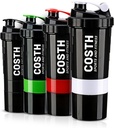 17 Oz Multi-Compartment Shaker Bottle mit 4-Pack Set | BPA-frei, Lecker, Protein Mixer & Supplement Storage
