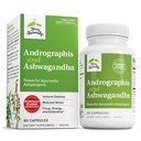 Terry Naturally Andrographis and Ashwagandha - Immunsystemunterstützungsergänzung - Unterstützung von Energie & Gesunde Stressreaktion - Energieunterstützungsergänzung - 60 Kapseln (60 Servietten)