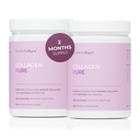 Collagen Pure x 2 I 2 Behälter aus 100% hydrolysiertem Kollagenpulver (Typ I & III) I Odorless & Unflavoured I Easy Mix - 60 Day Supply