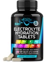 Elektrolyte - Elektrolyttabletten mit Magnesium, Natrium, Kalium, Chlorid, Vitamine D3 & B6, Kelp Powder - Salztabletten - Made in USA - Mundtabletten als Kapseln - Vegan & Keto Friendly - 120 Tabs