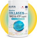 AURA VERISOL® Bioactive Collagen Peptides® Powder mit patentierten NAD+ & ATP Boosters, Advanced Cellular Rejuvenation System, Healthy Aging & DNA Repair, Unflavored, Made in Canada, 31 Servings.