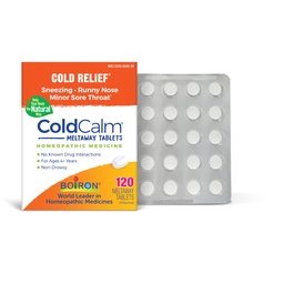 Boiron ColdCalm Tablets für Relief von Common Cold Symptoms wie Niesen, Runny Nose, Sore Throat und Nasal Congestion - Non-Drowsy - 120 Count