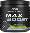 Erstaunliche Muskel Max Boost | 25 Portionen | Intensive Pre-Workout Ergänzung für Männer & Frauen | Enthält Kreatin Monohydrat, Koffein, Beta-Alanin, Betaine (25 Servierungen, Grüner Apfel)