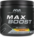 Erstaunliche Muskel Max Boost | 25 Portionen | Intensive Vor-Workout Ergänzung für Männer & Frauen | Enthält Kreatin Monohydrat, Koffein, Beta-Alanin, Betaine (25 Servierungen, Ananas Mango)