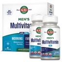 KAL Herren Multivitamin AM/PM, Antioxidantien Ergänzung, Muskel, Immun, Elektrolyt Balance, Gesamt Wellness-Unterstützung, Hergestellt ohne GVO und Soy, Vegan, 30 Servierungen, 120 Tabletten