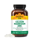 Country Life Calcium Magnesium Zink mit Vitamin D3 und L-Glutaminsäure, Nahrungsergänzungsmittel für Knochenunterstützung, Certified Gluten Free, 1000mg/500mg/25mg, 180 Tabletten