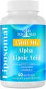 Fogoro Alpha Lipoic Acid 1500 mg-Liposomal ALA Supplement für Zelluläre Energieproduktion,Lipid Metabolismus, Kostenlose Radikale Scavenger,60 Softgels