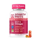 SmartyPants Multivitamin Gummy für Frauen 50 und mehr, Omega 3 (DHA/EPA), Methylfolat, CoQ10, Vitamin D3, C, Vitamin B12, B6, A, K, Biotin, Glutenfrei, 90 Count (30 Tage Versorgung)