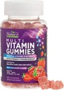 Multivitamin-Gummi für Erwachsene - Komplette Multivitamin-Gummi für Frauen & Männer - essentielle Vitamine & Mineralien mit Vitaminen A, C, D, E, & Hohe Potenz B12 - Vegetarische Gummy Multivitamine - 60 Gummie