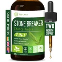 Stone Breaker Chanca Piedra Extract Drops, Natürliche Nierenstein & Gallstone Dissolver, Detox Cleanse Support, Kräuterergänzung mit Gravel Root und mehr.