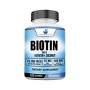 American Standard Supplements Biotin 20.000mcg mit Keratin, Kokospulver und Zink, Biotin Ergänzung für Frauen und Männer,120 Veggie Kapseln, 120 Tage Versorgung